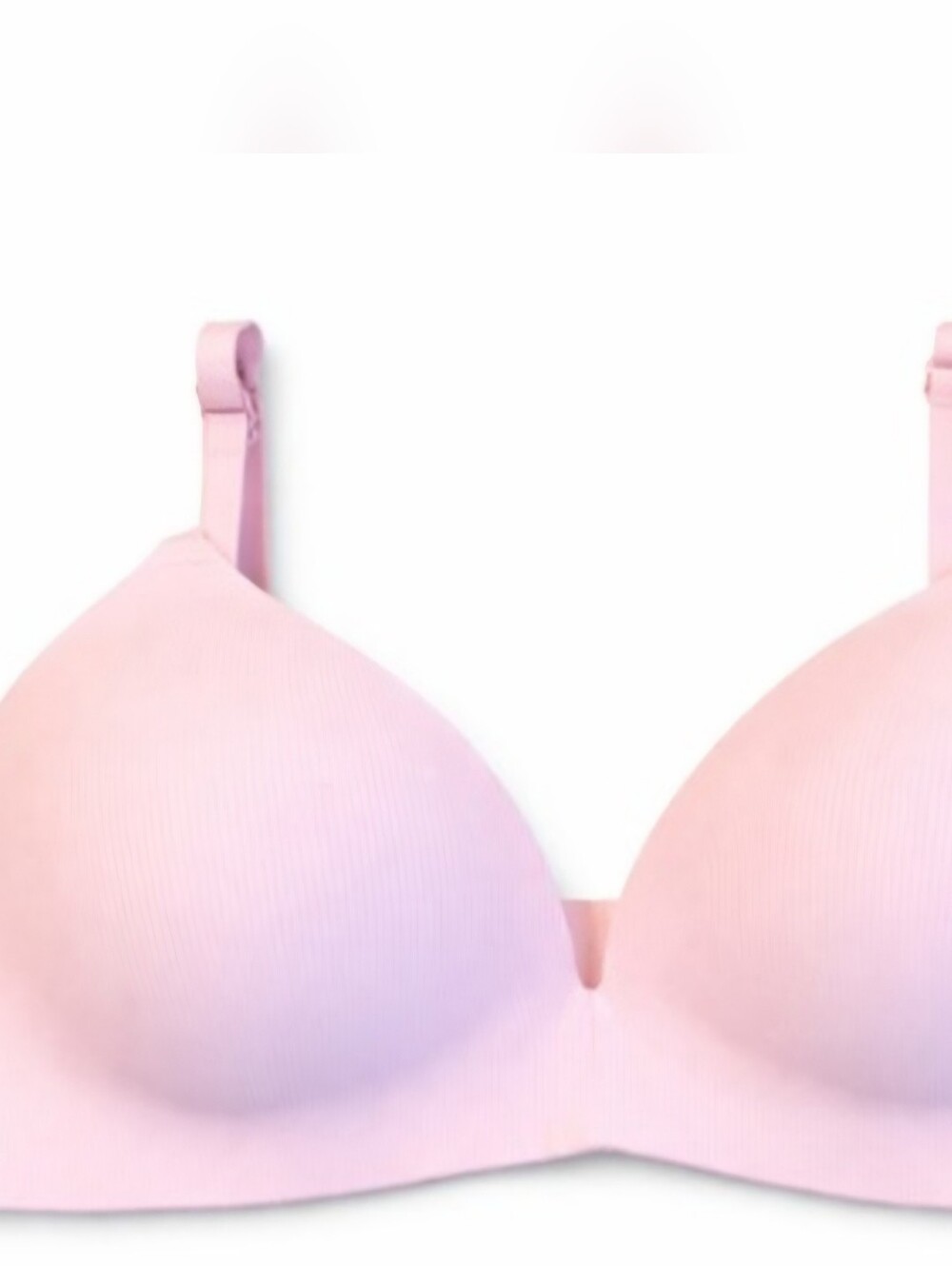 No Boundaries Women's Size XL Pink Ribbed Wireless T-Shirt Bra! NWT